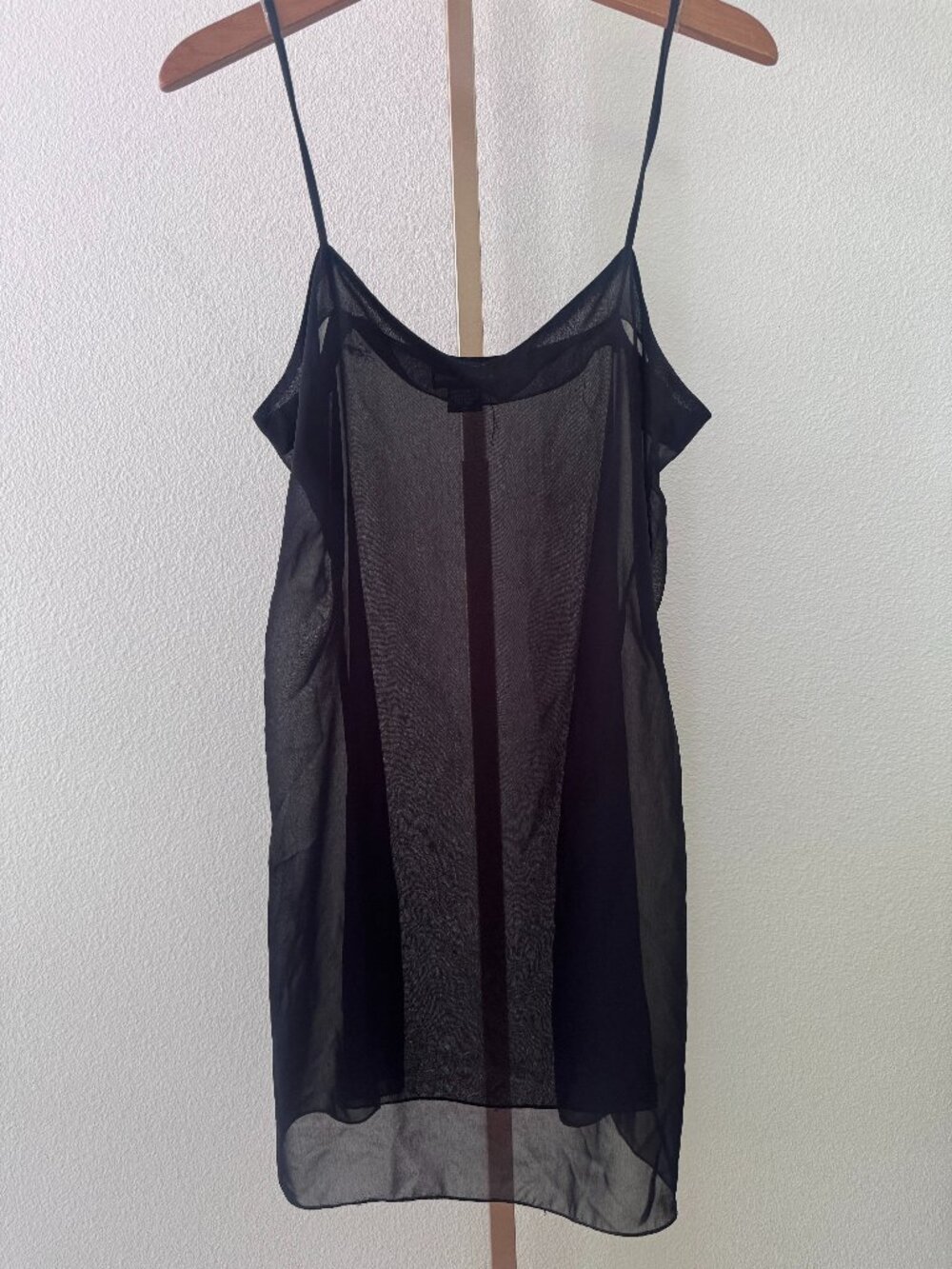 Banana Republic Black Sheer Slip Dress Satin Minimal Old Money Y2K Timeless